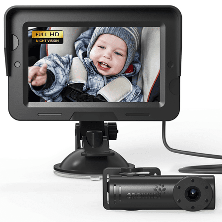 Baby Car Camera,4.3" HD Display Baby Car Mirror with Night Vision Feature,Wide Clear View