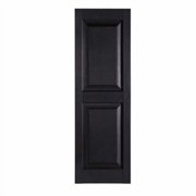 Perfect Shutters Premier Raised Panel Exterior Decorative Shutters, White - 15 x 67 in.