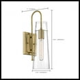 thumbnail image 2 of Nuvo Lighting Alondra - 1 Light Sconce with Clear Glass - Vintage Brass Finish, 2 of 5