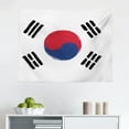 thumbnail image 1 of Korean Flag Tapestry, Grunge Brush Paint on Backdrop Effect, Fabric Wall Hanging Decor for Bedroom Living Room Dorm, 2 Sizes, Grey Multicolor, by Ambesonne, 1 of 1