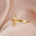 thumbnail image 3 of Cross JESUS Couple Rings Vintage Christian Amulet Prayer Stainless Steel, 3 of 6