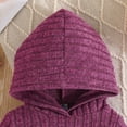 thumbnail image 6 of Ulitacool Girls Fall Outfits Long Sleeve Cat Themed Knit Hooded Top And Dress Outfit Cozy Winter Fall Wardrobe Adorable Simple Girls Clothes Purple 9-12 Months, 6 of 9
