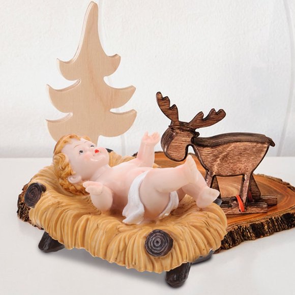 VERDANVERSE Statue de Bébé, Artisanat Moderne, Centre de Table en Résine Multicolore pour Amis, Lot de 1
