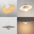thumbnail image 2 of Kiven 1-Light Plug in Pendant Light,Industrial Pulley Hanging Light with 15FT Cord, Remote Control, Timer,Dimmable Ceiling Pendant Light Bronze Finish, 2 of 7