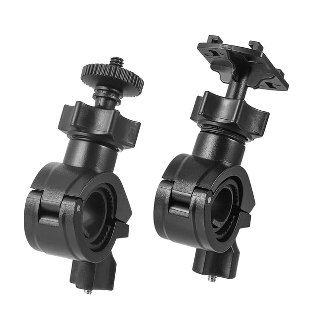 SHOWERORO 2 Pcs Universal Camera Mount Holder for Bike and Motorcycle Handlebar, 360 Degree Rotating Aluminum Bracket