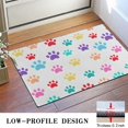 thumbnail image 3 of Colorful Dog Paw Footprint Door Rugs,Washable Non Slip Door Mats Indoor,Decorative Door Mats,Entry Mat Indoor for Entrance,Bedroom,Kitchen,Bathroom,16"x24", 3 of 6