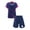 Navy Blue, variant on Fldy Boys Soccer Jersey Football Training Uniform Short Sleeve T-Shirts and Shorts Outfits Fluorescent Green 3XS