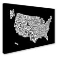 thumbnail image 3 of Trademark Art 'BLACK-USA States Text Map' Canvas Art by Michael Tompsett, 3 of 4