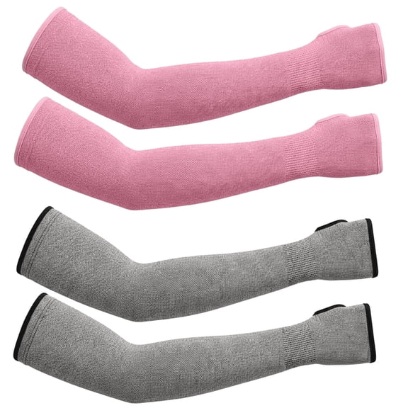 2 Pairs Level 5 Cut Resistant Arm Sleeves, Breathable Forearm Protectors Anti Bruising & Scratch Guard For Thin Skin Men Women Work Gardening