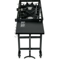 thumbnail image 5 of Barton 2 Burner Propane Camping Stove, 120,000 BTU Outdoor Gas Cooker with Folding Side Tables & Wheels, 5 of 7