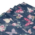 thumbnail image 4 of Shower Curtain, flower butterfly_A Waterproof Fabric Plastic Shower Curtain, Drying Fast Bathroom Curtain with 9 Buttonholes, Ruffle Shower Curtain 60x72in, 4 of 8