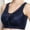 Blue, variant on SHOPESSA Women Yoga Sports Front Closure Extra-Elastic Breathable Lace Trim Bra Underwear