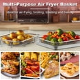 thumbnail image 3 of Vesteel Stainless Steel Air Fryer Basket Set of 2, 11.8" x 9" Oven Crisper Basket for Baking, Roasting & Healthy Cooking, Dishwasher Safe, 3 of 7