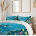 thumbnail image 6 of Ambesonne Fish Duvet Cover Sets, Underwater Scenery, 2-King, Multicolor, 6 of 7