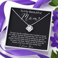 thumbnail image 2 of Love Knot Necklace Personalized Christmas Day Gifts for mom from Daughter, Gift for Mom, Necklace for Mom, Jewelry from Daughter to mother, Special Gifts, 2 of 4