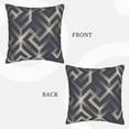 thumbnail image 7 of DouZhe Velvet Decorative Throw Pillow Covers Set of 2, Soft Square Cushion Cover with Invisible Zipper Oriental Ethnic Style Lattice Printing, 20"x20", 7 of 7