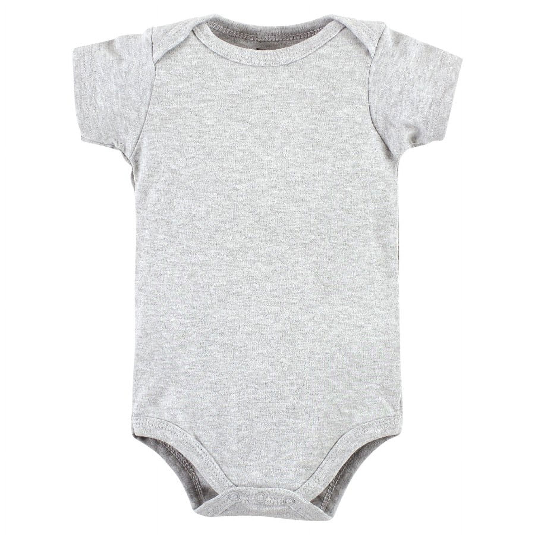 Hudson Baby Short Sleeve Bodysuits, 5-Pack, Newborn- 24 Months