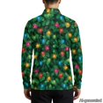 thumbnail image 3 of Aplkyhs Green Christmas Lights Men Workout Tops Long Sleeve Cloth Lightweight with Collar Shirt Fit Plain Machine Washable for Golf Tennis Hiking Running Gym, 3 of 7