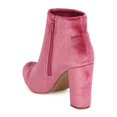 thumbnail image 3 of New Women Liliana Kenzy-4 Velvet Almond Toe Chunky Heel Bootie, 3 of 5