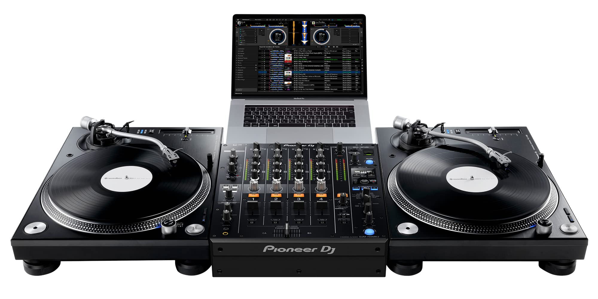 Pioneer DJM-750MK2 4-Channel DJ Mixer - Bundle with TRS Cable, 2 XLR Cables, and Austin Bazaar Polishing Cloth