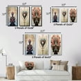 thumbnail image 4 of Designart "Yoruba Goddess of Love in Vintage Style II" African American Woman Framed Wall Art Set Of 3 - Brown Woman African American Frame Gallery Set For Office Decor, 4 of 6