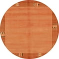 thumbnail image 1 of Ahgly Company Machine Washable Indoor Round Abstract Orange Red Area Rugs, 4' Round, 1 of 7