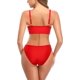 thumbnail image 2 of Bikini de Mujer con Recorte Lateral Bikini Cruzado Trajes de baño Inferiores Rojo - B XL Rojo - B XL Xishao ropa, 2 of 2