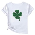 thumbnail image 5 of Puntoco Liquidación de camisetas cortas para mujer Camiseta de manga corta con cuello redondo y estampado informal a la moda para mujer, 5 of 5