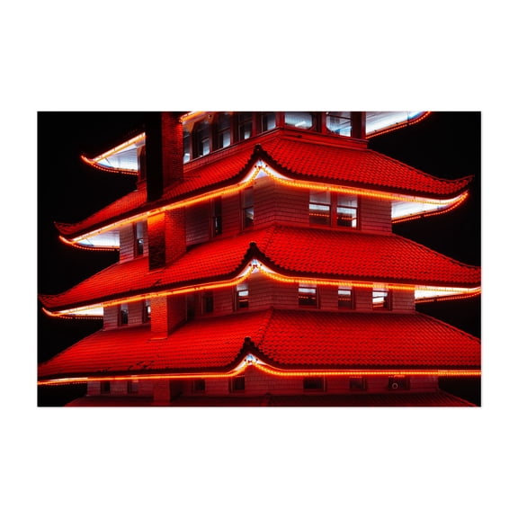 The Pagoda - Reading Pennsylvania Photography Unframed Wall Art Print 5 x 7 inches