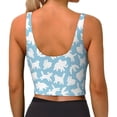 thumbnail image 3 of Haiem Cute Animals Pattern Womens Sports Bra - U Neck Padded Low Impact Yoga Bra Workout Crop Top Gym Moisture-Wicking Workout Vest -X-Large, 3 of 9