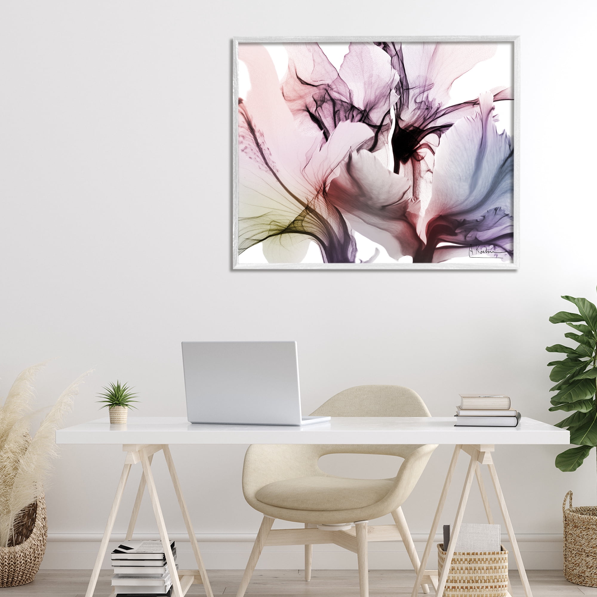 Stupell Industries Brilliant Song Flower Petals White Framed Giclee Art, design by Albert Koetsier