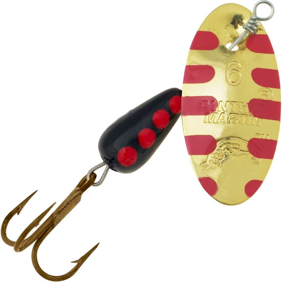 Panther Martin PMRSAL_6_G Teardrop Nature Series Spinners Fishing Lure - Gold - 6 (1/4 oz)