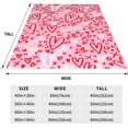 thumbnail image 3 of Pink Doodle Hearts Throw Blanket Soft Warm Flannel Blanket for Girls Women Valentines Day Gifts Blankets for Girlfriend Boyfriend Wife Birthday Decorations Couch Sofa Bed Home 60"x80", 3 of 6