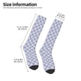 thumbnail image 5 of Daiia Sports Socks Plaid Flowers Printed Novelty Crew Socks for Men Women Knee High Socks Cotton Socks Soft & Breathable Support Unisex Socks, 5 of 9