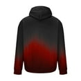 thumbnail image 5 of Momasggi Big and Tall Fleece Hoodies for Men Fall Winter Long Sleeve Drawstring Hooded Sweatshirts Fashion Gradient Pullover Tops with Pockets Wine L, 5 of 6