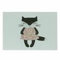 thumbnail image 1 of Cat Cutting Board, Feline Girl in a Raindrop Shapes Pattern Dress Hand Drawn Themed Animal, Decorative Tempered Glass Cutting and Serving Board, Small Size, Multicolor, by Ambesonne, 1 of 1