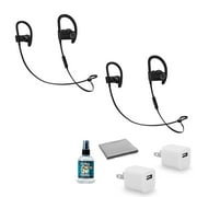 Angle View: Beats by Dr. Dre Powerbeats3 Wireless Earphones (Black) ML8V2LL/A with Headphone Cleaner + More