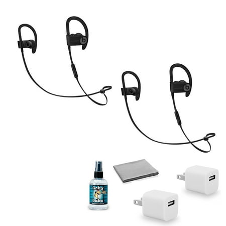 Beats by Dr. Dre Powerbeats3 Wireless Earphones (Black) ML8V2LL/A with Headphone Cleaner + More