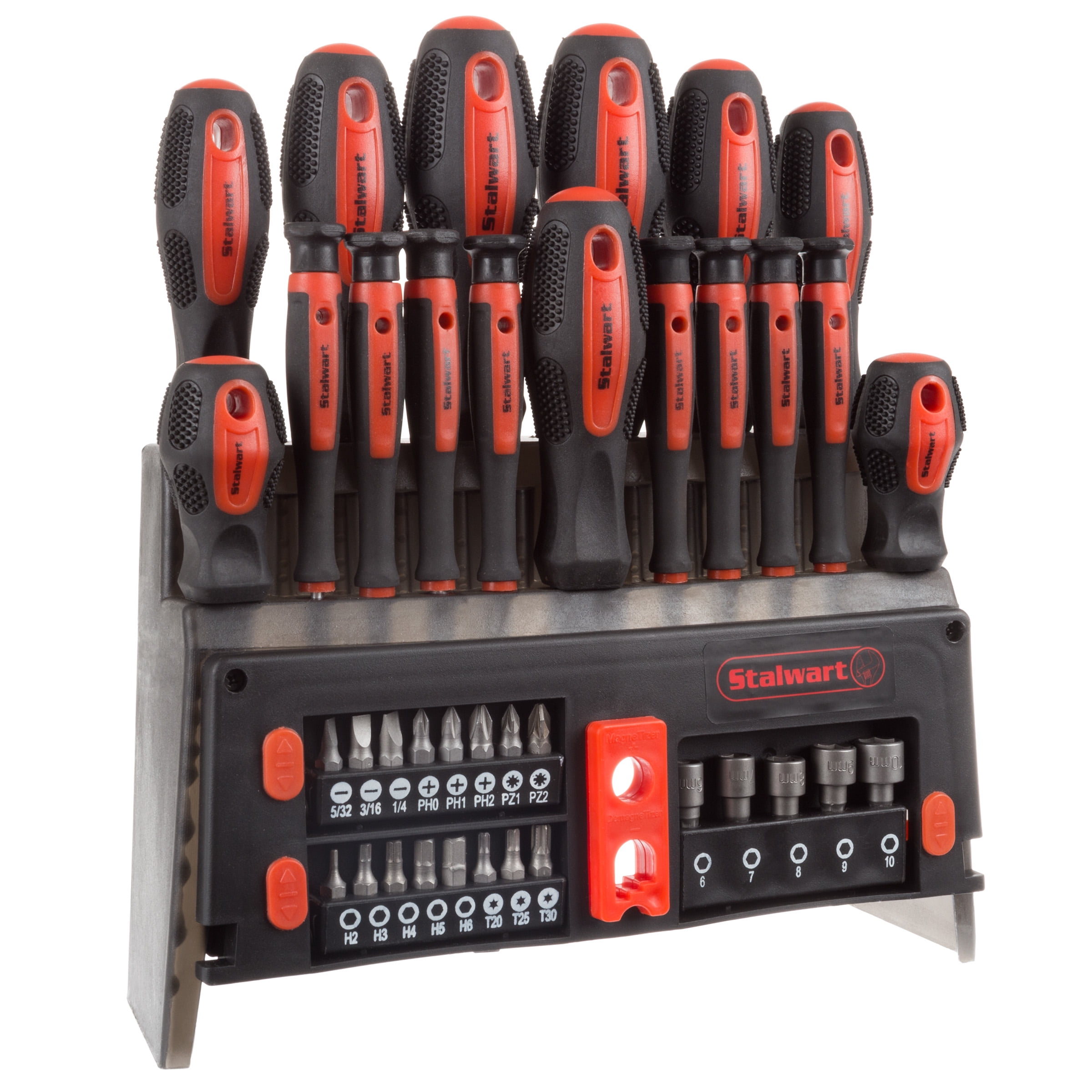 Slotted Pz and Star Screwdrivers By Stalwart 26 Piece Screwdriver Set with Wall Mount Stand and Magnetic Tips- Precision Kit Including Phillips 