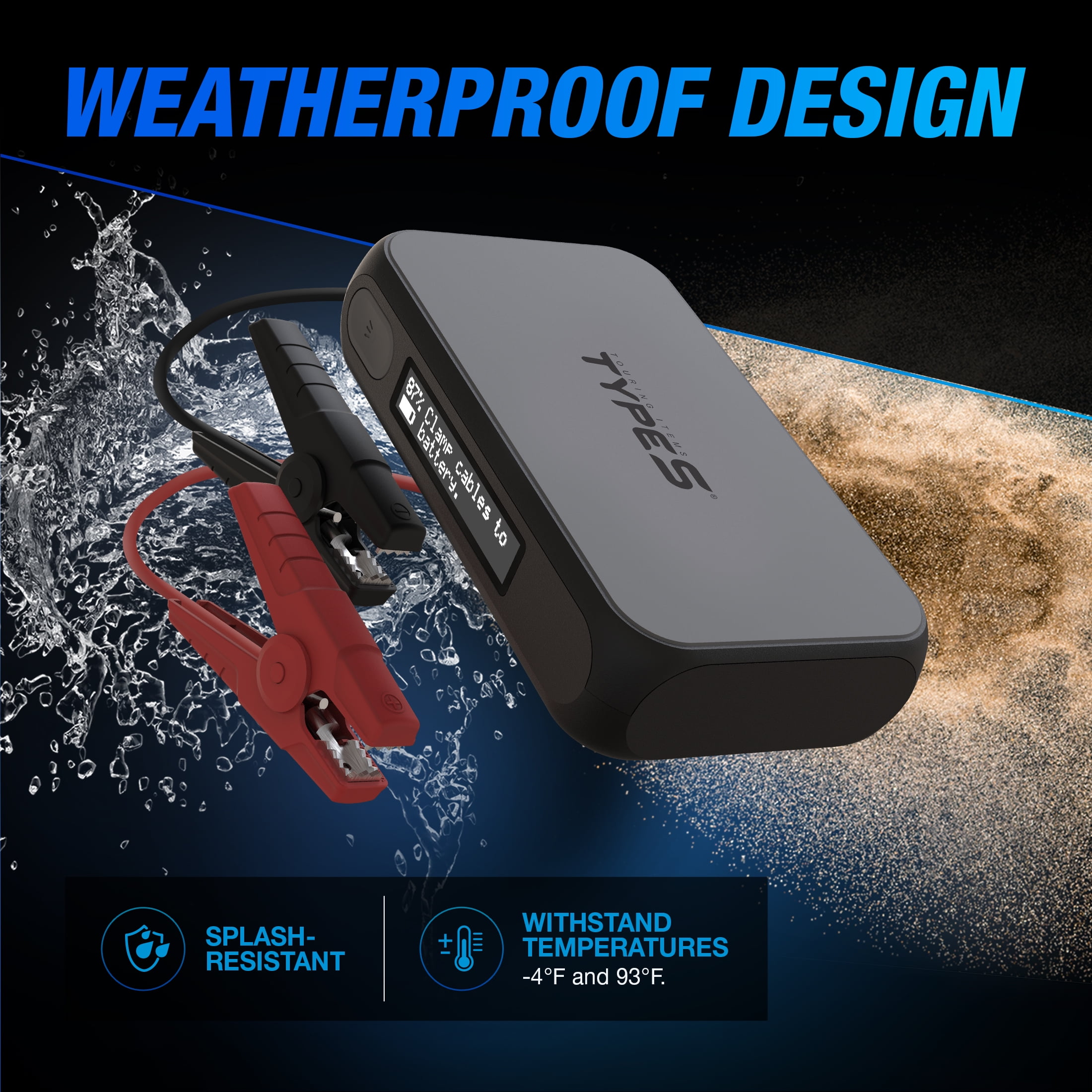 Type s 12v jump starter 8000mah portable power bank discount