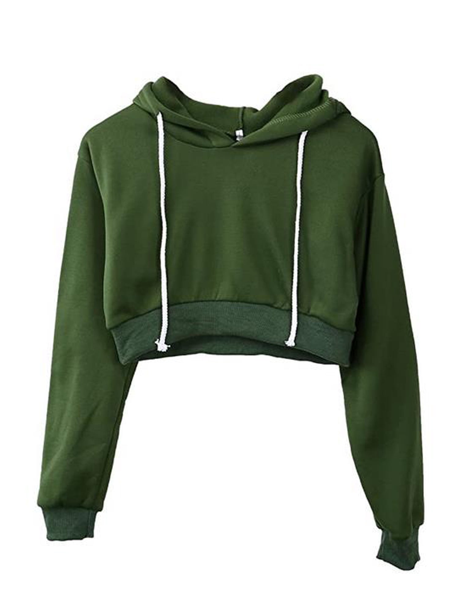 plain crop top hoodie