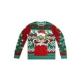 thumbnail image 2 of Jollidays Men's Sloth Santa Ugly Christmas Sweater with Drink Pocket, Sizes S-2XL, 2 of 6
