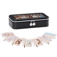 thumbnail image 1 of 8 en 1 Estuche Viaje para Joyas con Bolsitas Terciopelo, Organizador Joyero Portátil con Ventana Claro de Arete Anillo Collar Pulsera Pendiente Almacenaje Compacto para Mujer Niña -Negro, 8Pcs, 1 of 6