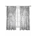 thumbnail image 2 of Sheer Curtains 72 Inches Long, Gray Grey Forest Light Filtering Window Curtains for Living Room/Bedroom, Grey Modern Art Oil Painting Rod Pocket Voile Sheer Curtain Drapes, 52"W x 72"L, 2 Panels, 2 of 8