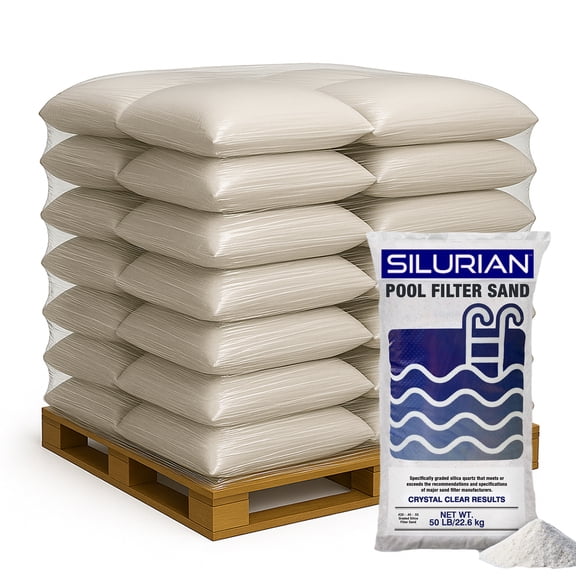 U.S. Silica SILURIAN 20 Grade Angular Pool Filter Sand for Optimal Filtration, 56 Pack
