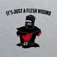 thumbnail image 2 of It's Just a Flesh Wound - Funny Comedy Movie T Shirt - Large - Sport Grey, 2 of 5