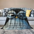 thumbnail image 2 of Orinice Penguin Glasses Cute Warm Lightweight Blanket Soft Fleece Throw Blanket for All Seasons Living Rooms Sofa Decor Cow Gifts Blanket 40x50in, 2 of 6