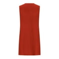 thumbnail image 5 of New Summer Arrivals SMihono Women Trendy Cotton Linen Dresses Comfy Loose Fit Casual Dresses Sleeveless Summer Fashion Everyday Dressy Outfits Orange S, 5 of 8