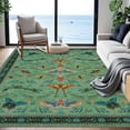 thumbnail image 2 of Soft Modern Area Rug for Living Room, Bedroom, Durable Home Decor Carpet, 8x10ft, Elegant Cyan, 2 of 8