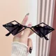 thumbnail image 2 of Monturas de Metal, gafas de sol sin montura con forma de corazón, gafas de sol Steampunk de marca de lujo para mujer y hombre, gafas de sol con gradiente de Hip Hop, gafas UV400, 2 of 5
